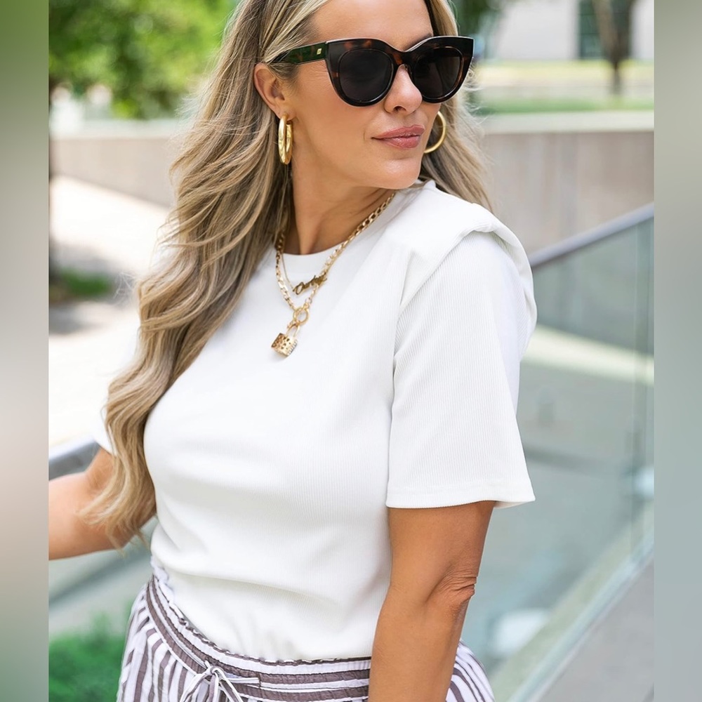 Kerrently x The Drop White Structured T shirt - NWT